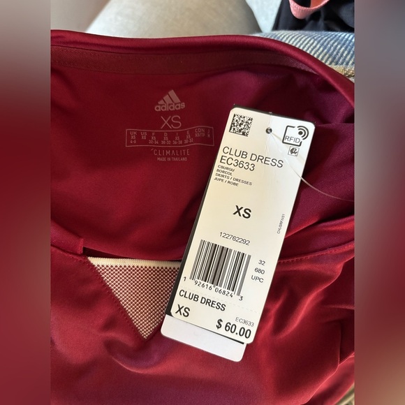 BRAND NEW ADIDAS climalite CLUB TENNIS DRESS Burgundy - Picture 5 of 8